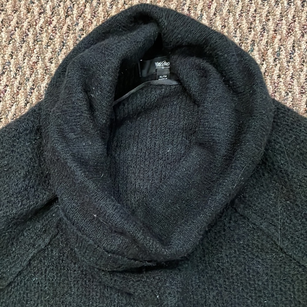 Black mossimo supply cowl neck sweater - Picture 3 of 4